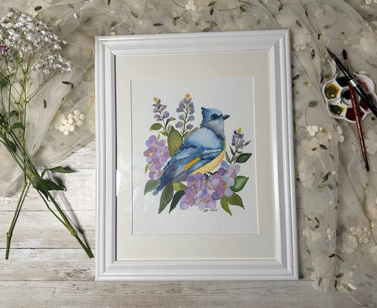 "Bluebird" Original Watercolor Artwork